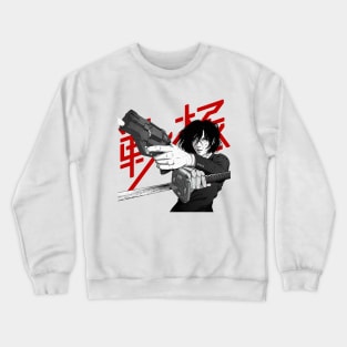 Japanese Vaporwave Samurai Girl Crewneck Sweatshirt